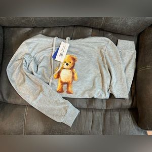 Bear Design Light Weight Hoodie